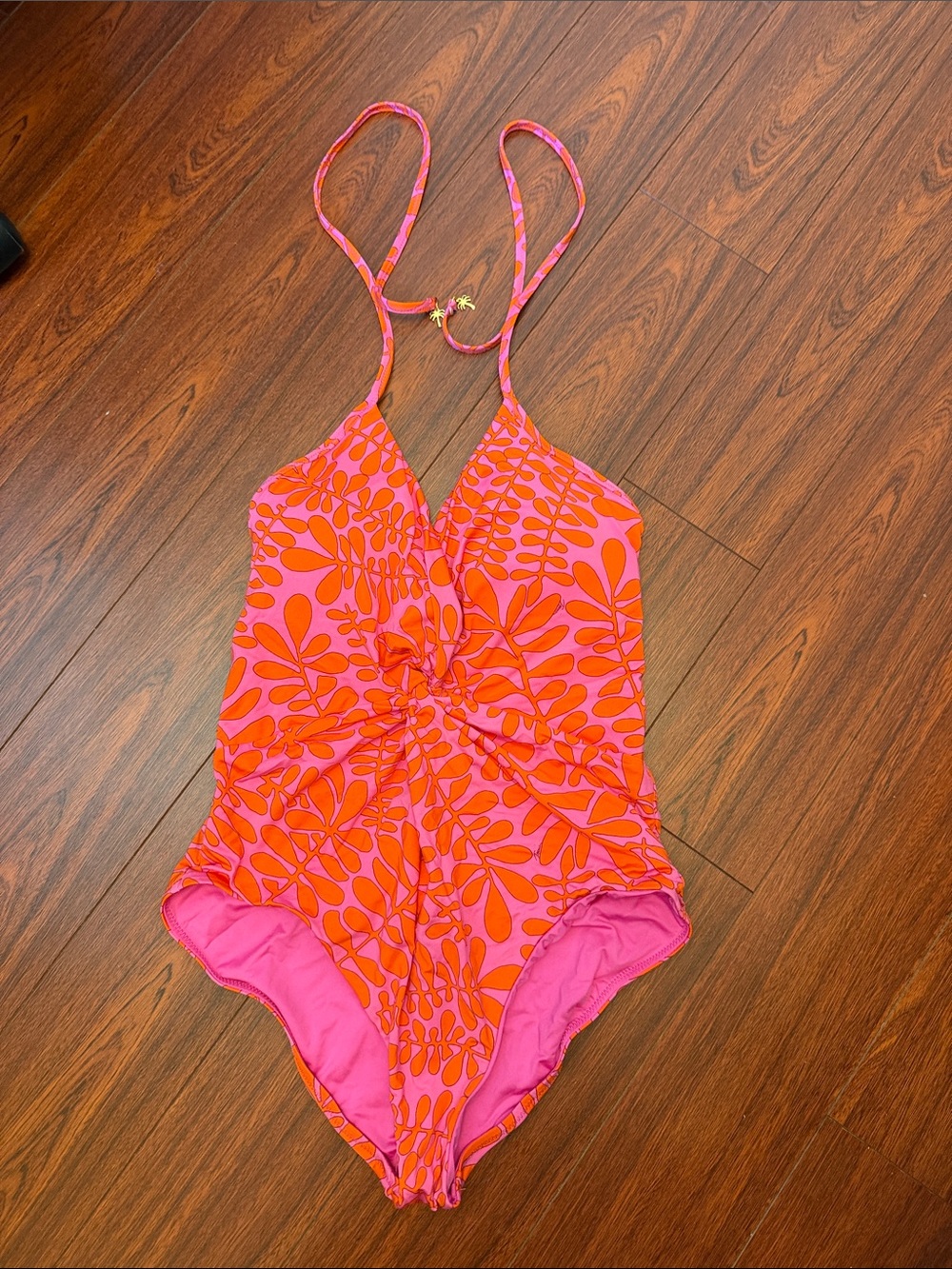 Trina Turk Pink & Orange Floral One-Piece Swimsuit